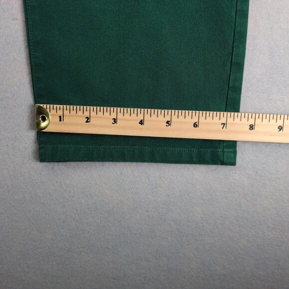Talbots Signature Green Chino Pants Women's 12P Straight Leg 34x26 Ankle Preppy - Picture 8 of 10